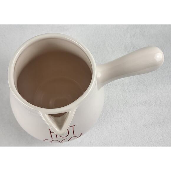 Rae Dunn By Magenta Hot Cocoa Ceramic Hot Chocolate Pouring Pot Red Lettering - Picture 3 of 9